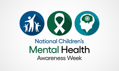 Vector Illustration on the theme of National Children's Mental Health awareness week observed each year during First week of February.