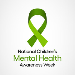 Vector Illustration on the theme of National Children's Mental Health awareness week observed each year during First week of February.