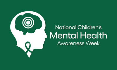 Vector Illustration on the theme of National Children's Mental Health awareness week observed each year during First week of February.