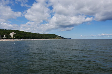 Strand bzw. Ostseestrand auf der Insel Usedom bei Bansin an der Ostsee in Mecklenburg-Vorpommern