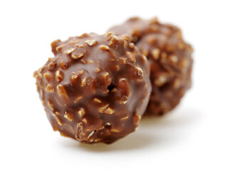 chocolate candy on white background