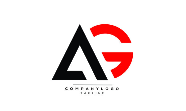 AG icon monogram letter text alphabet logo design
