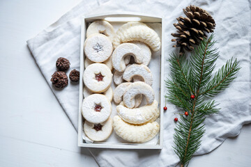 christam cookie bisquit shortbread butter jam sweet winter holiday desert