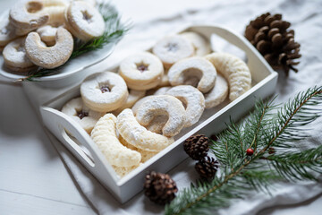 christam cookie bisquit shortbread butter jam sweet winter holiday desert