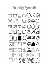Washing Icons, Laundry Icons and Symbols