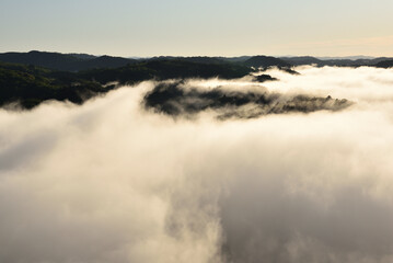 Naklejka na ściany i meble Sea of clouds in early morning