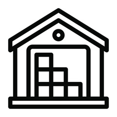 
An icon design of storehouse, vector of storage unit 
