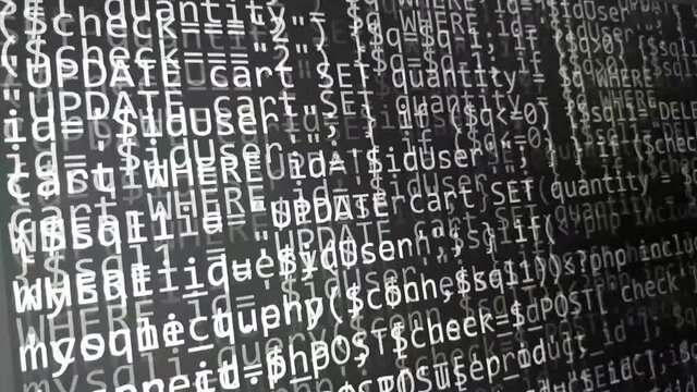 Programming code abstract technology background of software developer
