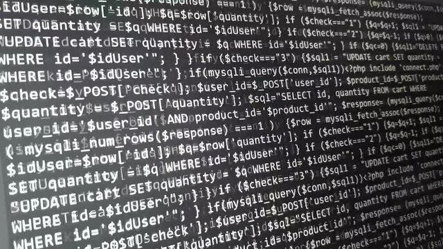 Programming code abstract technology background of software developer