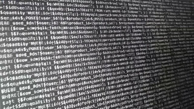 Programming code abstract technology background of software developer