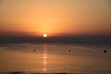 Sunrise at the beach (sea)