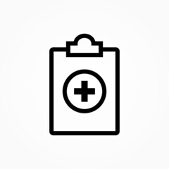 Obraz premium hospital medical check up report icon