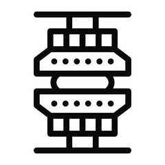 
An industrial press machine press icon in solid design
