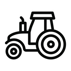 
Tractor icon in modern glyph style 
