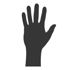 vector silhouette of a hand
