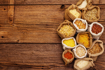 Assorted variety of cereals