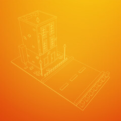 City building real estate concept.