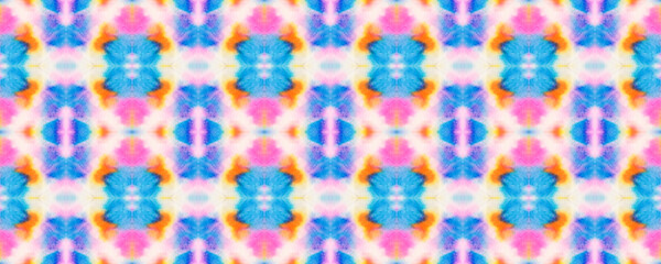Seamless Pattern. Vintage Bohemian Textile. Seamless Ethnic African Print. Endless Watercolor Batik. Multicolor Lace Ikat. Colorful Vintage Geometric Fabric. Tribal Peruvian Texture.