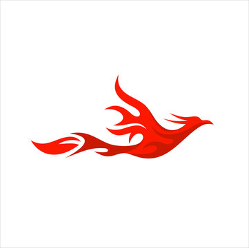illustration of red phoenix