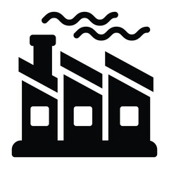 
Industry glyph trendy icon denoting smoke 

