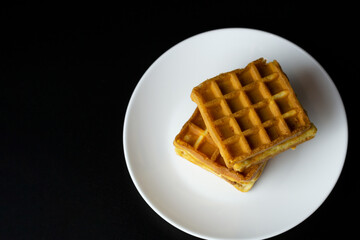 waffles on a plate