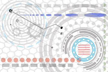 Geometric Digital Abstract technology background. Futuristic concept