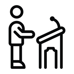 
Political speech in glyph icon 
