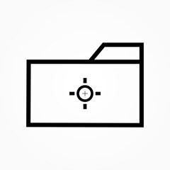 folder target line icon