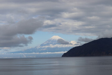 富士山と雲の風景