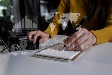 Business digital Stock marketing concept.