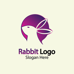 Rabbit Logo template vector icon illustration design