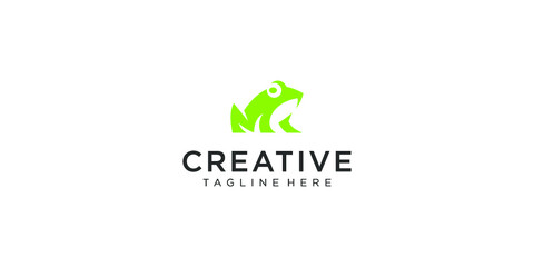 Frog logo design concept