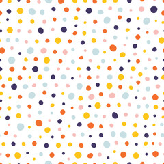 Obraz premium Vector seamless pattern of abstract dots. Bright, colorful stones.