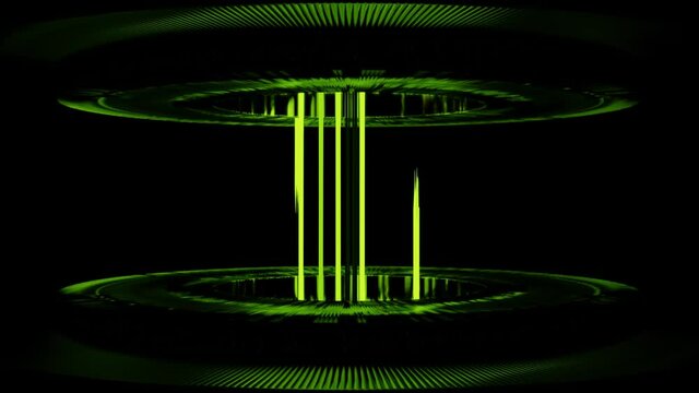 Neon light background from concept toxic flowing down a hole for split chemical type in science labs., Looping 4K Video