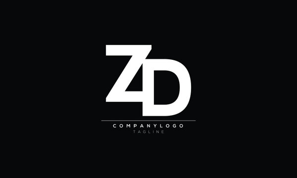 zd Abstract initial monogram letter alphabet logo design