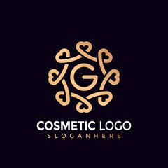 Premium letter G Cosmetic Modern Logo Icon Design Vector Illustration