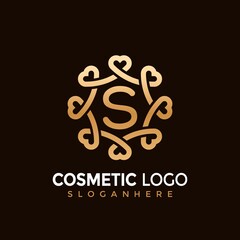 Premium letter S Cosmetic Modern Logo Icon Design Vector Illustration