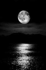 Fototapeta premium moon over water