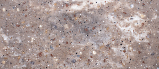 Decorative artificial stone texture, sample. Finishing material, interior renovation, countertop material. 