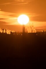 Industry at sunrise