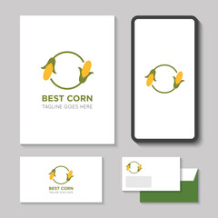 modern corn farm logo and icon vector illustration best design template