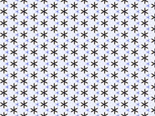 Fototapeta premium Seamless star pattern in black and blue on white background