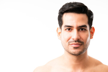 Obraz premium Handsome young male model closeup