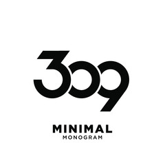 309 infinity number initial logo design