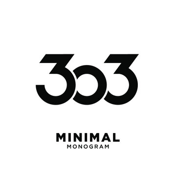 303 infinity number initial logo design