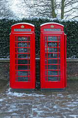 London Snow Telephone Box