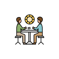 casino, gamblers line icon. Signs and symbols can be used for web, logo, mobile app, UI, UX on white background.