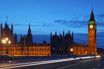 Obraz na płótnie Canvas Night London Parliament