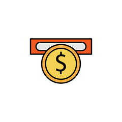 money line icon. Signs and symbols can be used for web, logo, mobile app, UI, UX on white background.