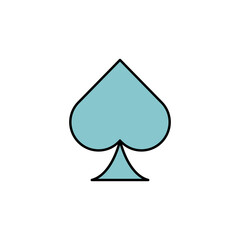 Fototapeta premium poker line icon. Signs and symbols can be used for web, logo, mobile app, UI, UX on white background.